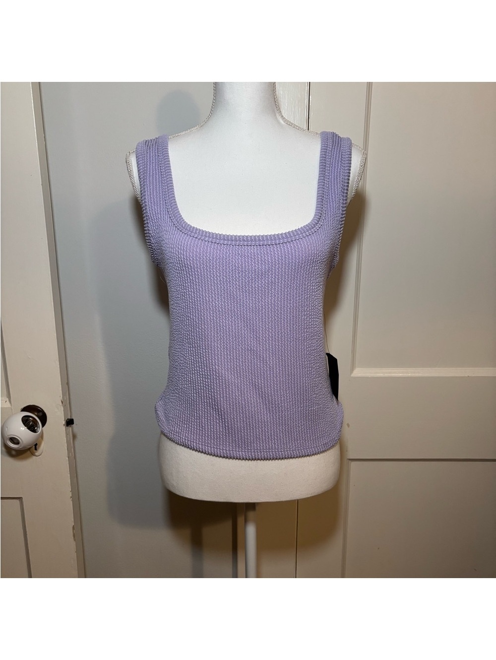 Lulu’s Leisure Life Lavender Ribbed Square Neck Tank Top